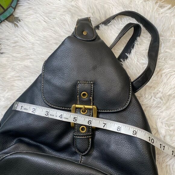 Nine West  Conversion Black Backpack & Purse Front Buckle Pocket - Picture 12 of 13